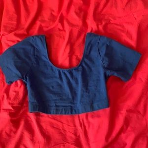 Blue crop top